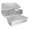 Heavy Duty Full Size Deep Aluminum Pans with Lids Foil Roasting & Steam Table Pan 21x13 inch - Deep Chafing Trays for Catering Disposable Large Pans for Baking, Reheating, Grilling (100 PACK)