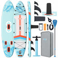 ZLX 11'6"x35" Ultra Wide Inflatable Stand Up Paddle Board | Stable Non-Slip Deck Pad, Unique Fin System, Premium SUP Accessories & Backpack - Upgraded Pump for Adults, All Skill Levels