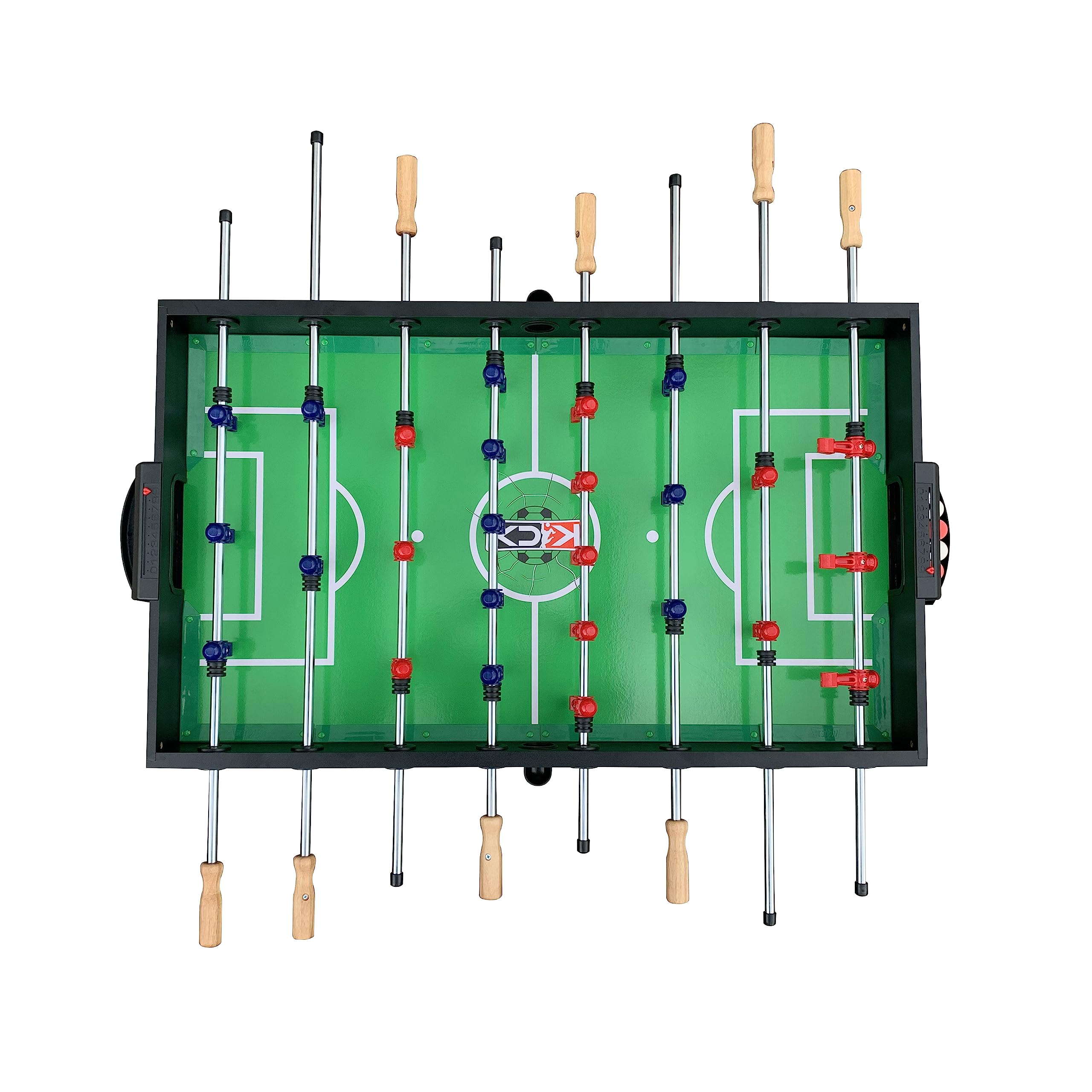 KICK Quatro 55" 4-in-1 Multi Game Table (Black) – Foosball, Billiards/Pool, Push Hockey & Ping Pong