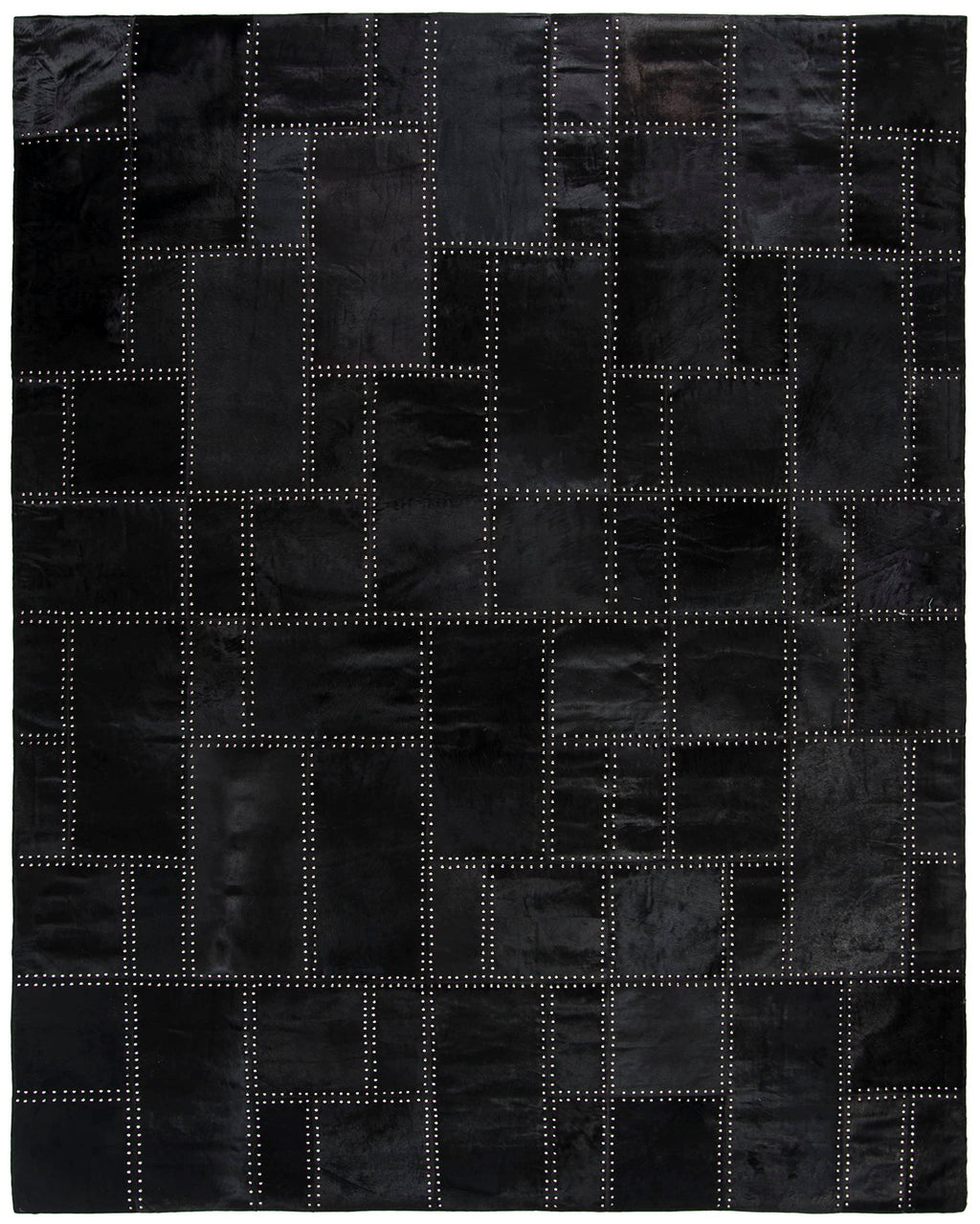 SAFAVIEH Studio Leather Collection Area Rug - 9' x 12', Black, Handmade Mid-Century Modern, Ideal for High Traffic Areas in Living Room, Bedroom (STL174Z)