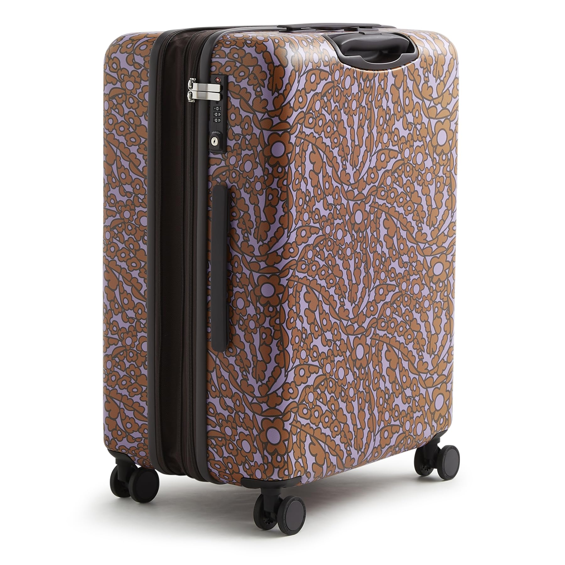 Vera Bradley Women's Hardside Luggage 26 Inch Adair Spinner, Tiny Garden Lavender Frost, One Size