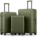 Joyway Luggage Sets 3 Piece with Spinner Wheels, Carry On Luggage 20In with ABS+PC Hardshell, Lightweight Suitcase Set with TSA Lock and Pressure-resistant Frame, 20/24/28 Inch, Green
