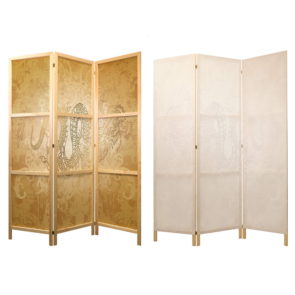 artgeist Japanese Room Divider XXL Dragon 90 x 67 in - 5 Panel Folding Screen Japan Design Home Decoration Art Deco p-B-0005-z-c