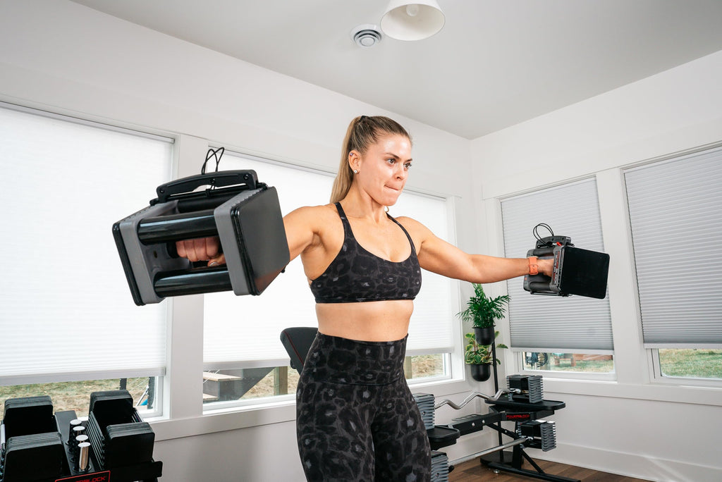 PowerBlock Elite EXP Adjustable Dumbbells, Sold in Pairs, Stage 1, 5-50 lb. Dumbbells, Durable Steel Build, Innovative Workout Equipment, All-in-One Dumbbells, Expandable with Expansion Kits