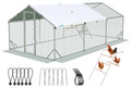 Quictent Advanced Series 18x9 ft Metal Chicken Coop Run with Climbing Ladder, Large Walk-in Outdoor Poultry Cage Heavy Duty Predator Proof Hen Duck Rabbit Farm Pen House, Waterproof Anti-UV Cover