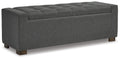Signature Design by Ashley Cortwell Ottoman Tufted Entryway Storage Bench, Charcoal Gray