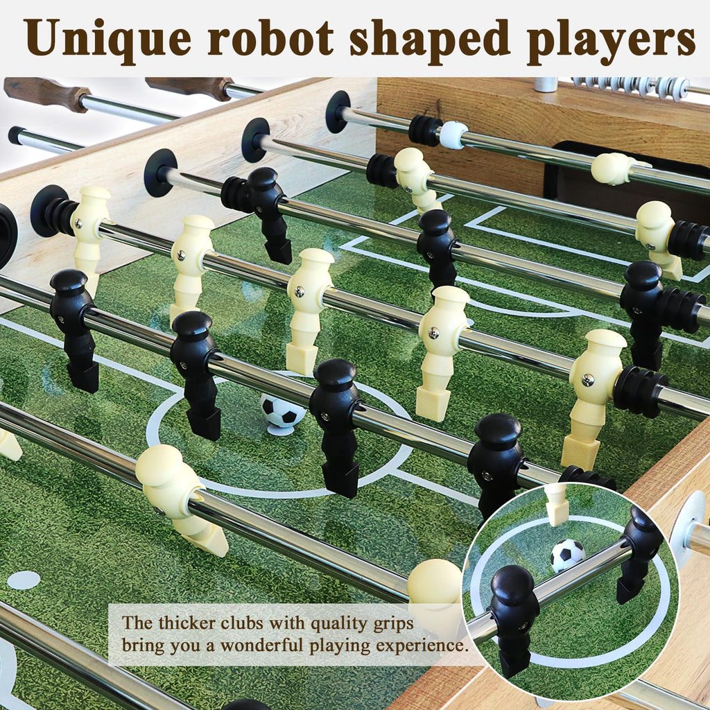 Seydrey 55" Competition Sized Foosball Table, Arcade Table Soccer for Home with Leg Levelers & Heavy-Duty Legs