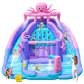 Easyair Inflatable Bounce House Water Slide Combo, Blow Up Water Slides for Backyard, Kids Jumper with Climbing Wall, Basketball Hoop, Splash Pool with Blower
