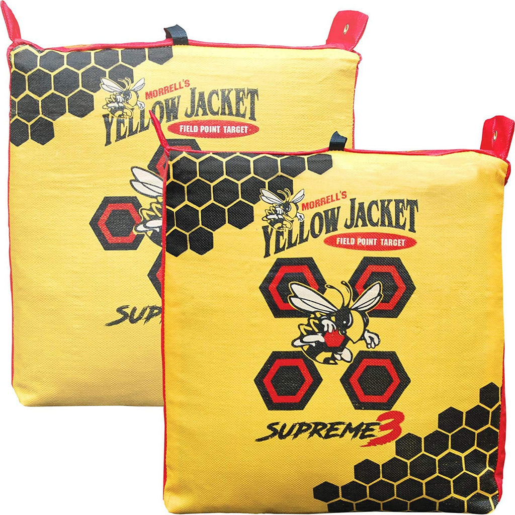 Morrell Yellow Jacket 3 Pack Supreme 3 Archery Bag Target 23"x12" Professional General, Weatherproof, 54 Layers, Dual-Side Shooting, MLDD Construction