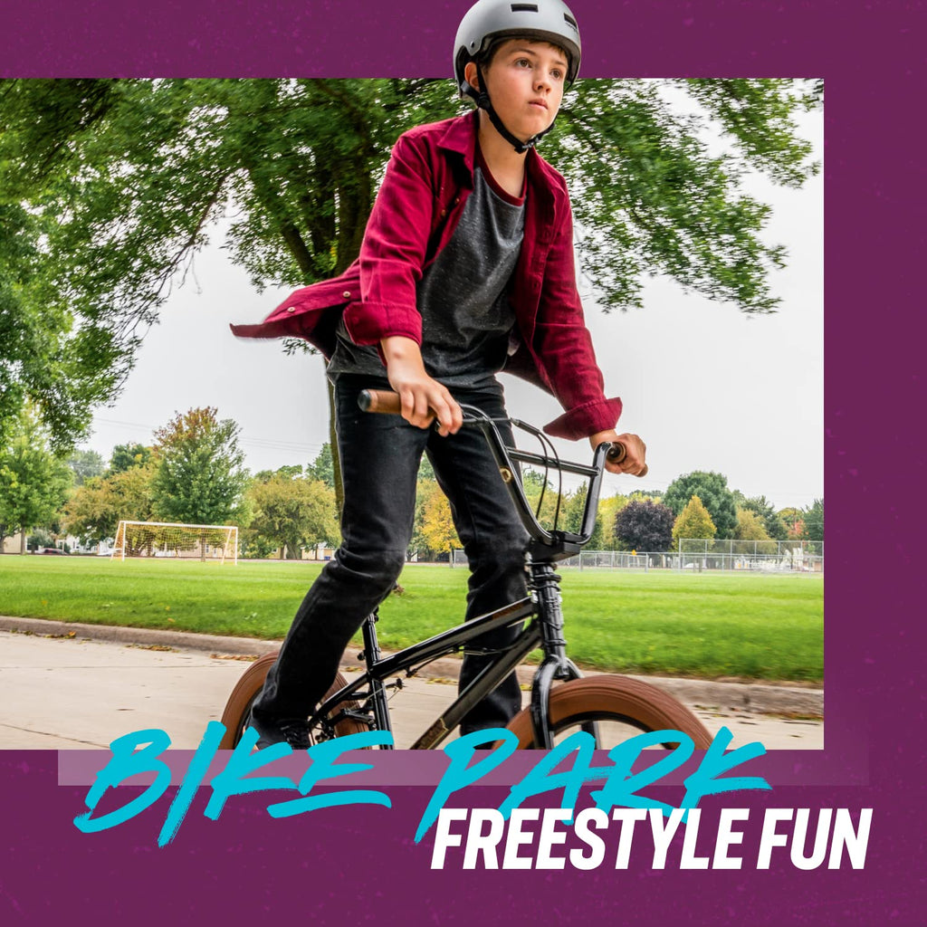 Mongoose Legion Mag Kids Freestyle Sidewalk BMX Bike, Beginner Riders, Girls and Boys, 20-Inch Stylish Aluminum Mag Wheels With 4 Axle Pegs, Hi-Ten Steel Frame, Micro Drive 40x16T BMX Gearing, Orange