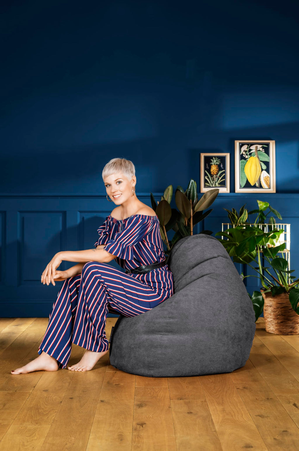 Alfa Bean Bag Chair charcoal