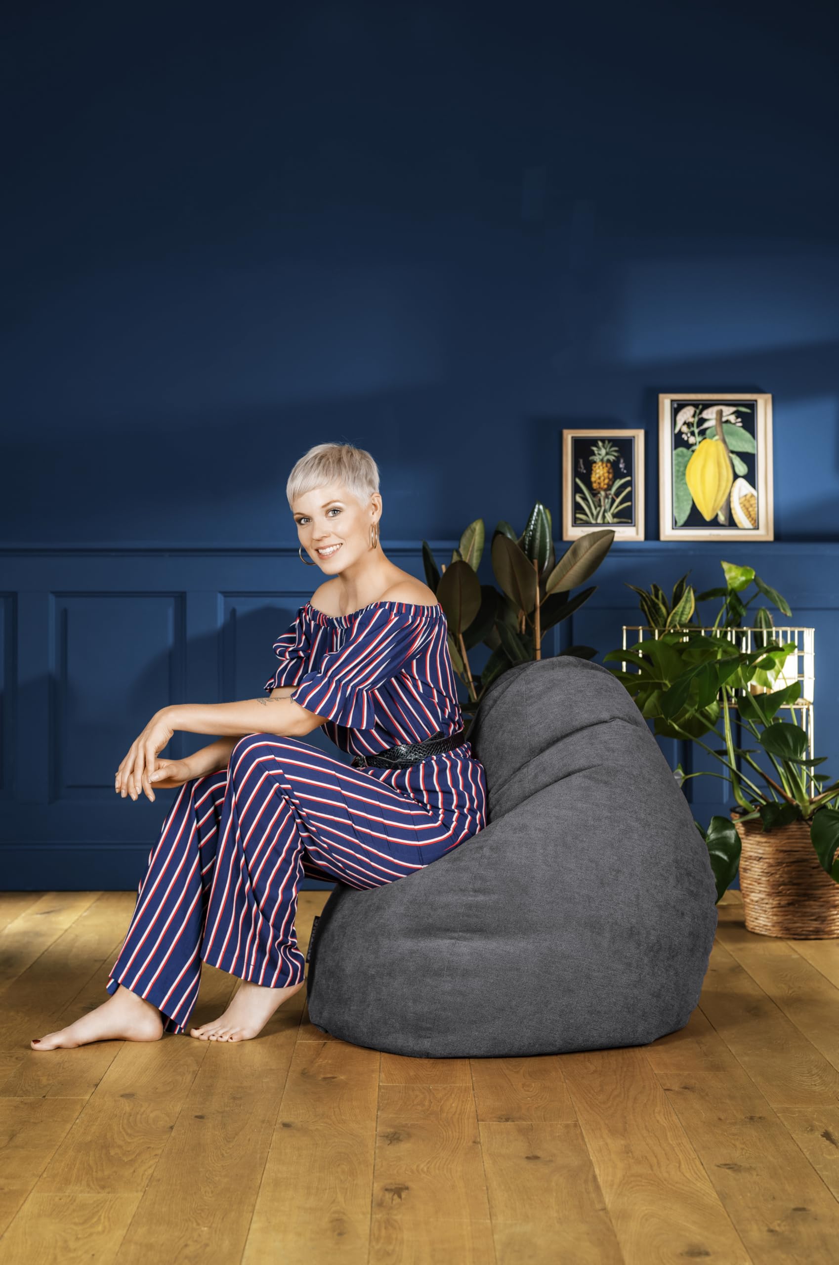 Alfa Bean Bag Chair charcoal