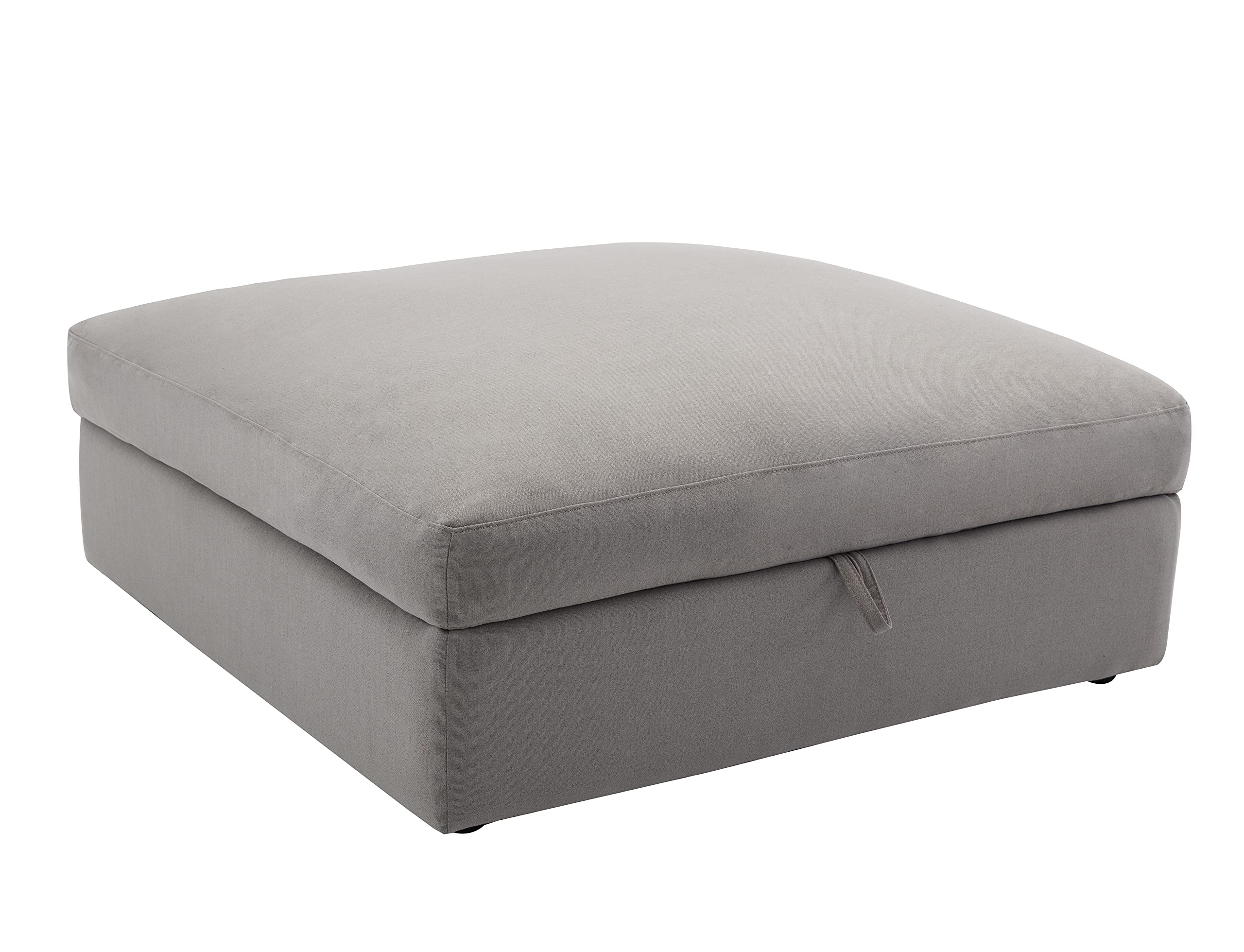 Roundhill Furniture Rivas Contemporary Feather Fill 4-Piece Modular Sectional Sofa, Graphite