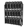 ZUIWAN Large 83" H 3-Tier Tire Stationary Rack for Garage - Heavy Duty 2200LBS Capacity Adjustable Metal Tire Storage Rack for Indoor and Outdoor Use