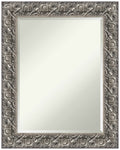 Amanti Art Silver Bathroom Mirror for Over Sink, 30x24 Silver Luxor Rectangle Vanity Mirror, Medium Traditional Wood Frame, Hangs Horizonally and Vertically, Bathroom Wall Decor, Beveled Edge