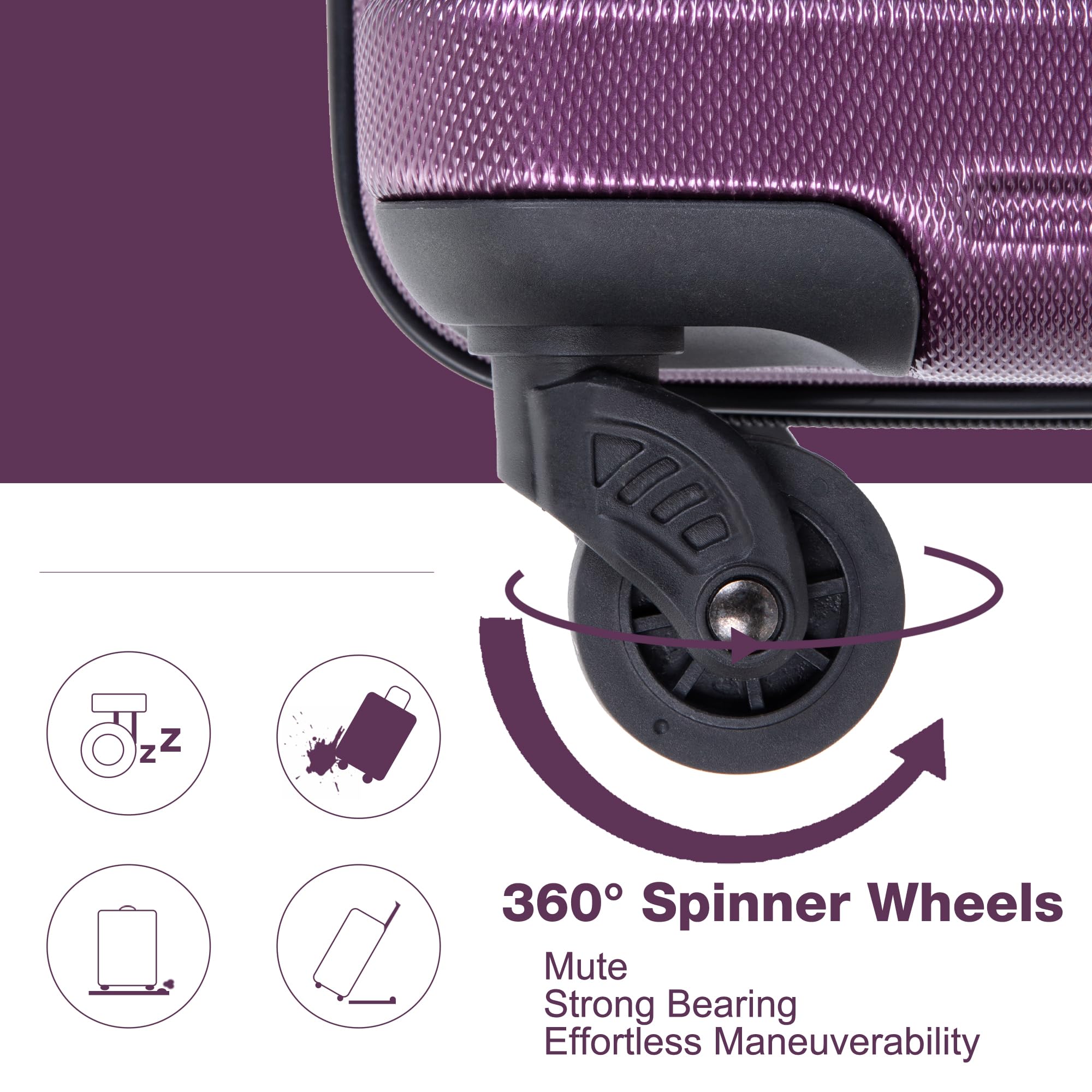 SPOFLYINN Modern, Dark Purple, One Size