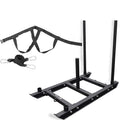 Valor Fitness Push Pull Weight Sled with Harness – Power Sled for Strength & Conditioning, Cross Training, Football or Sprint Workouts – 600 lb Capacity, 18 Inch Olympic Plate Storage Peg