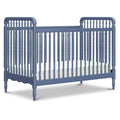 Namesake Liberty 3-in-1 Convertible Baby Crib - Greengurad Gold Certified - Wooden Convertible Baby Crib to Toddler Bed, Daybed - Durable & Easy to Assemble, 4 Adjustable Mattress Heights - Cove Blue