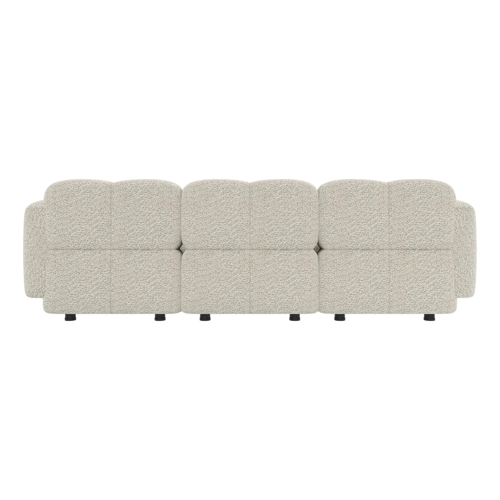 Christopher Knight Home Simi Modular L-Shaped Sofa Couch with Movable Ottoman, Boucle Upholstered Modular Sectional Sofa with Footrest, Modern Home Sofa Living Room, Comfy Cloud Couch, Beige