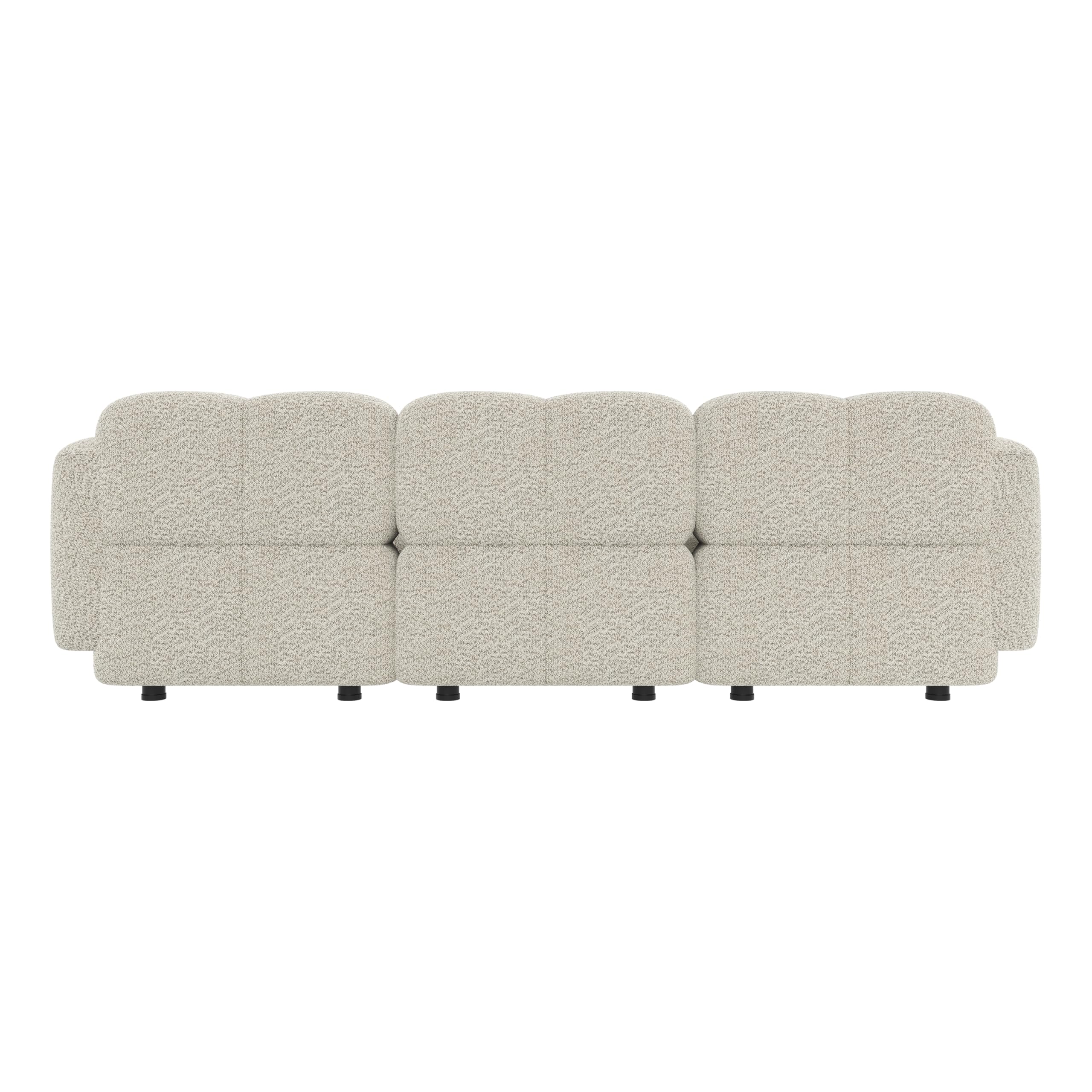 Christopher Knight Home Simi Modular L-Shaped Sofa Couch with Movable Ottoman, Boucle Upholstered Modular Sectional Sofa with Footrest, Modern Home Sofa Living Room, Comfy Cloud Couch, Beige