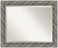 Amanti Art Silver Bathroom Mirror for Over Sink, 28x34 Silver Luxor Rectangle Vanity Mirror, Large Traditional Wood Frame, Hangs Horizonally and Vertically, Bathroom Wall Decor, Beveled Edge