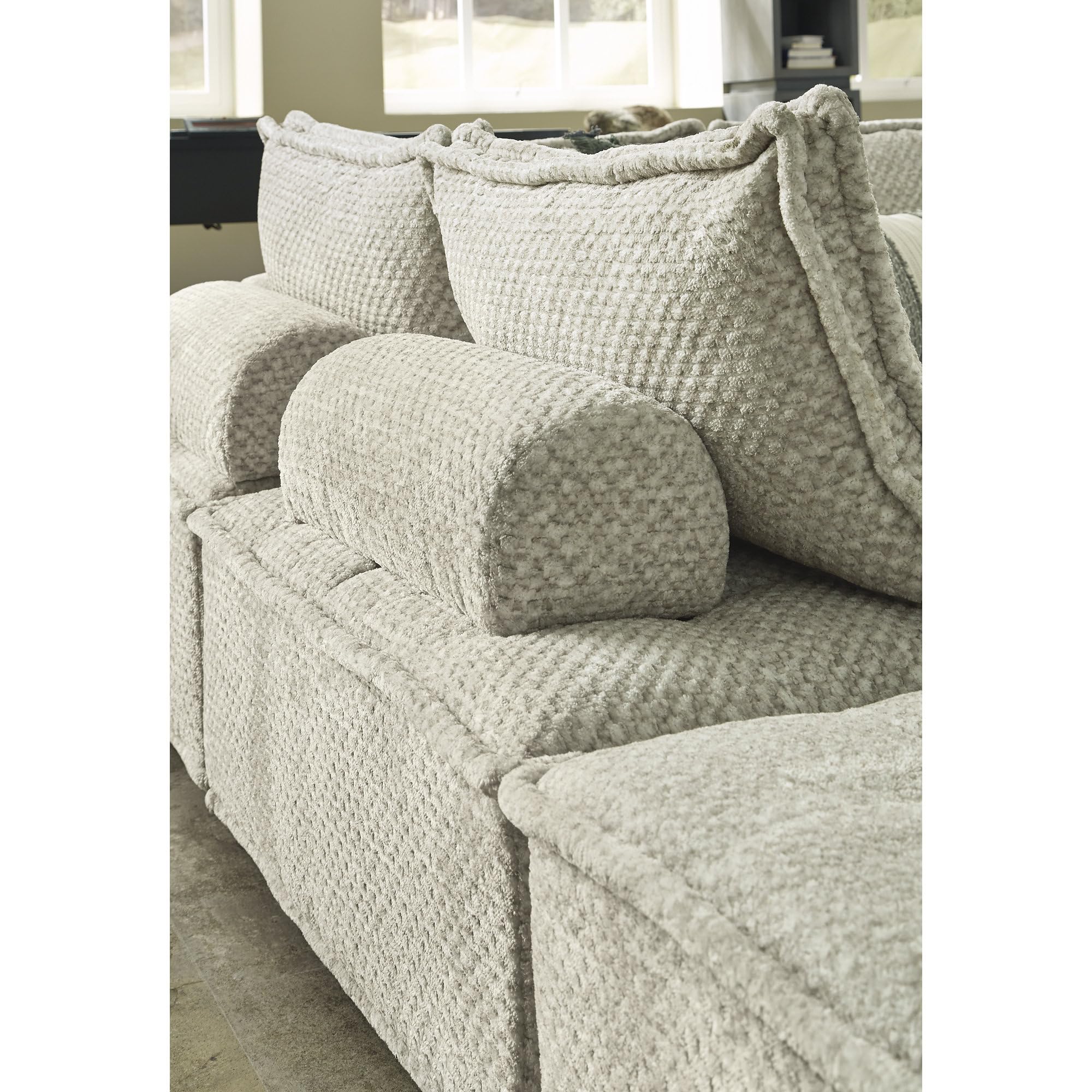Signature Design by Ashley Bales Casual L-Shaped Modular Tufted 3-Piece Modular Seating with Non-Slip Decking, Beige