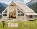 Inflatable Camping Tent with Pump, 4-6 Person Glamping Tents Sun Shelter, Easy Setup Waterproof Outdoor Oxford Tents, Self-Supporting Structure Inflatable House Tent