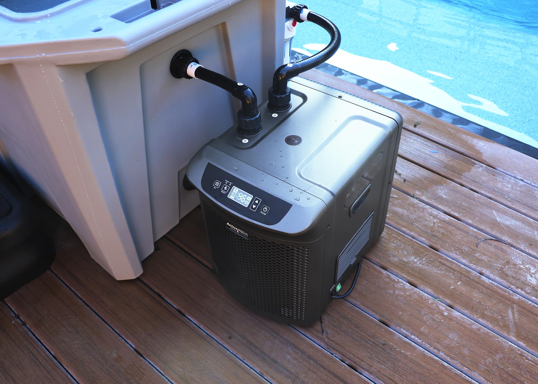Active Aqua 0.5 HP Water Chiller with Boost | Cold Plunge & Ice Bath Cooler | Rapid Digital Temp Control | Fresh & Salt Water, Hydroponics, Aquariums | 90–172 Gal (0.5 HP)