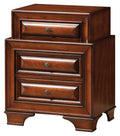 Glory Furniture 3 Drawer Nightstand, Oak