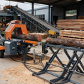 35-Ton Hydraulic Log Splitter with V-Tray Support – Rugged Wood Processing Machine for Heavy Timber Reduction, Firewood Supply Operations, and Industrial Wood Prep