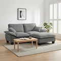 KEIKI 76.3" Modular Sofa with Ottoman, Chenille Sailboat Cloud Couch with Deep Seat Comfort, Modern Loveseat for Apartment Living Room, Lounge Seating, Relaxation Setup