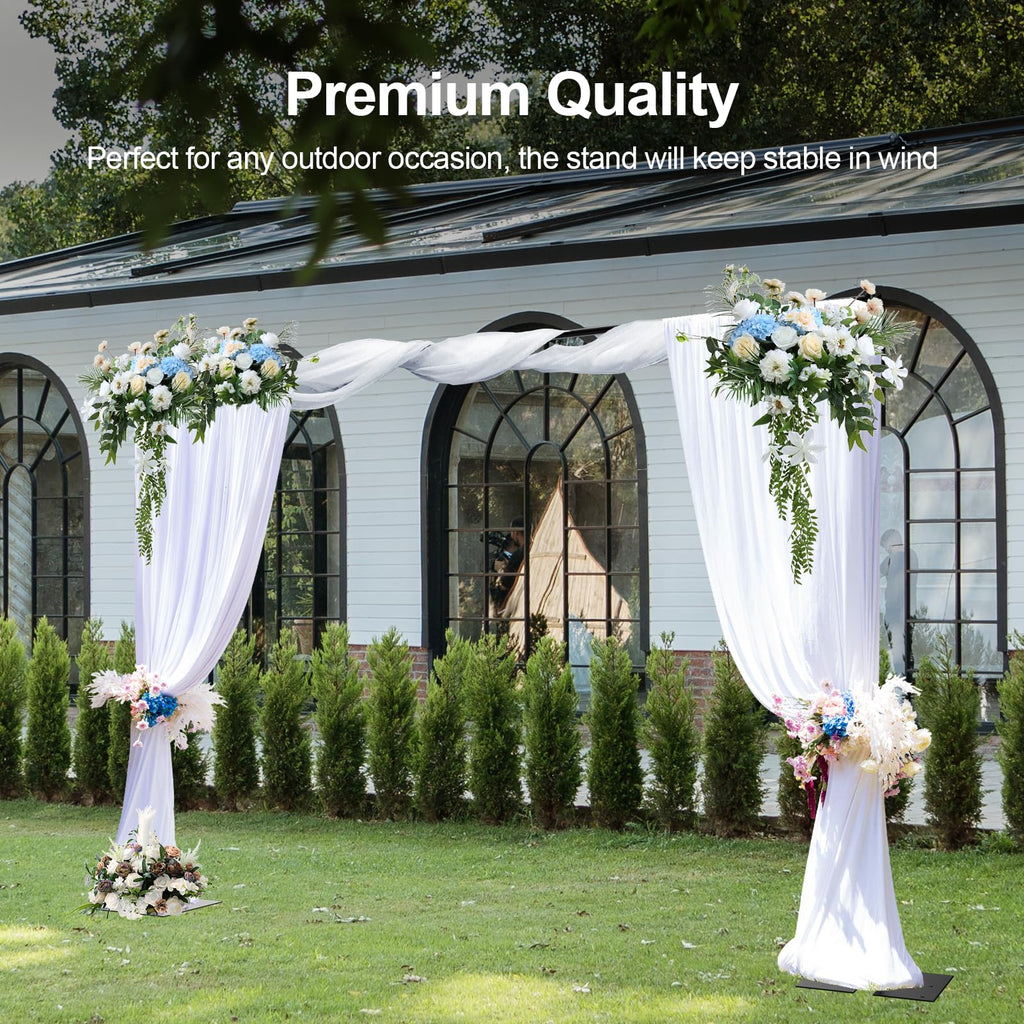 EMART Heavy Duty Backdrop Stand for Parties, 10x12 ft Pipe and Drape Adjustable Back Drop Stand Kit with Flat Base, Sturdy Photo Background Frame DIY Pole for Flower Wall Wedding Curtain