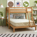 8" Twin Mattress for Bunk Bed, Trundle, Guest Bedroom - Organic Cotton, Wool & Latex Hybrid with Pocket Coils - Fiberglass-Free, No Polyfoam, No Toxic Flame Retardants - Low Profile – Twin