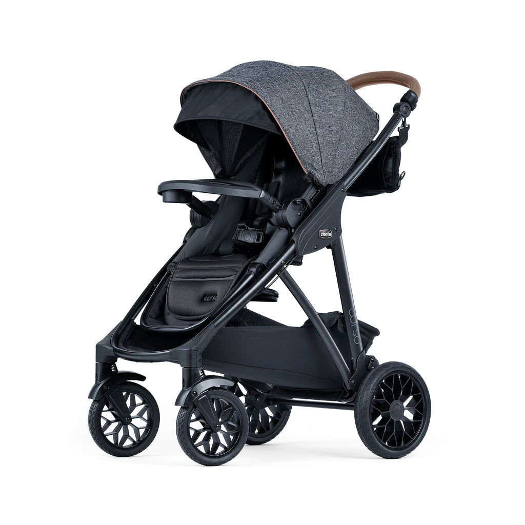 Chicco Corso Primo Modular Quick-Fold Stroller with Infant Car Seat Adapter, for Newborns and Toddlers, Summit/Grey