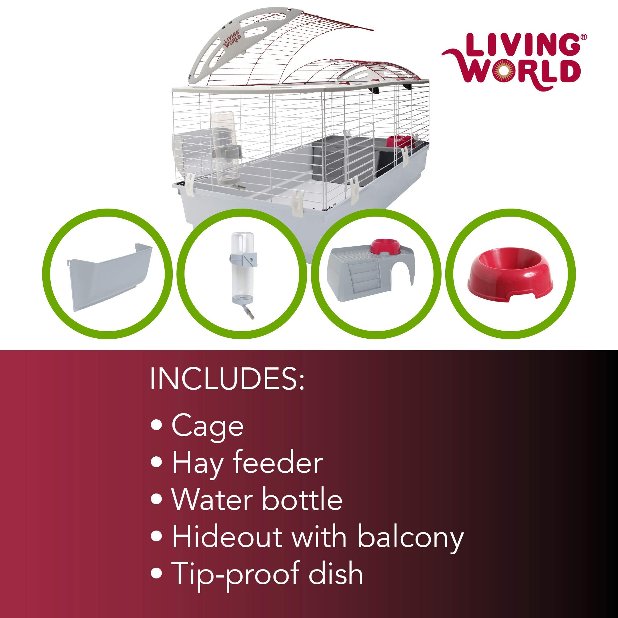 Living World - Deluxe Hybrid Habitat, X-Large - Rabbit, Guinea Pig, Chinchillas, and Small Animal Cage