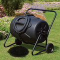 Compost Tumbler 170L - Large Outdoor Composter Bin with Wheels for Easy Movement, Perfect for Garden Yard Leaves and Kitchen Waste