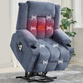 Garvee Power Lift Recliner Chair with Massage and Heat for Elderly Adults Lazy Boy Single Sofa Seat with 3 Positions 2 Side Pockets Cup Holders USB Ports Remote Control