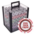 Pick Your Chips | The Ultimate Poker Chip Set in Case | 14-gram Heavy Clay Composite | Custom Build Your Casino Chips for Tournament or Cash Game, Texas Holdem or Blackjack (1,000-count Acrylic)