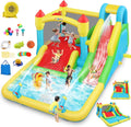 AKEYDIY Bounce House Water Slide for Kids 3-12 - Outdoor/Indoor Inflatable Water Bounce House with 3 Slides, Climbing Wall, Ball Pit & Jumping Area - Water Bouncy House Includes Blower (15.6ft x 11ft)