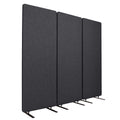Stand Up Desk Store ReFocus Freestanding Noise Reducing Acoustic Room Wall Divider Office Partition (Ash Grey, 72" x 66", Zippered 3-Pack)
