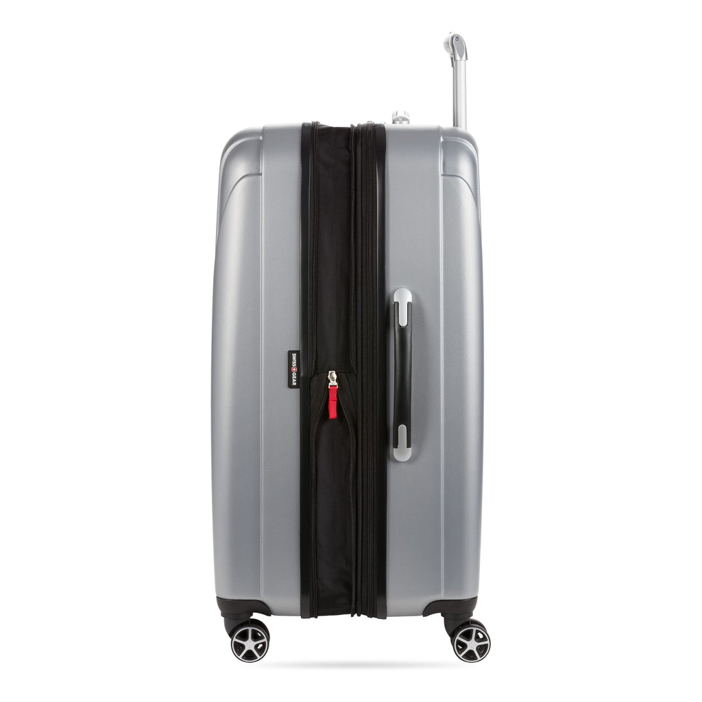 SwissGear 7585 Hardside Expandable Luggage with Spinner Wheels, Silver, 3-Piece Set (19/23/27)