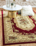 Unique Loom Versailles Collection Traditional Classic Floral Motif Area Rug (8' 0 x 11' 4 Rectangular, Burgundy/ Ivory)