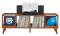 Crosley Furniture Asheville Mid-Century Modern Media Console Record Player Stand, Storage for Vinyl Records, Walnut