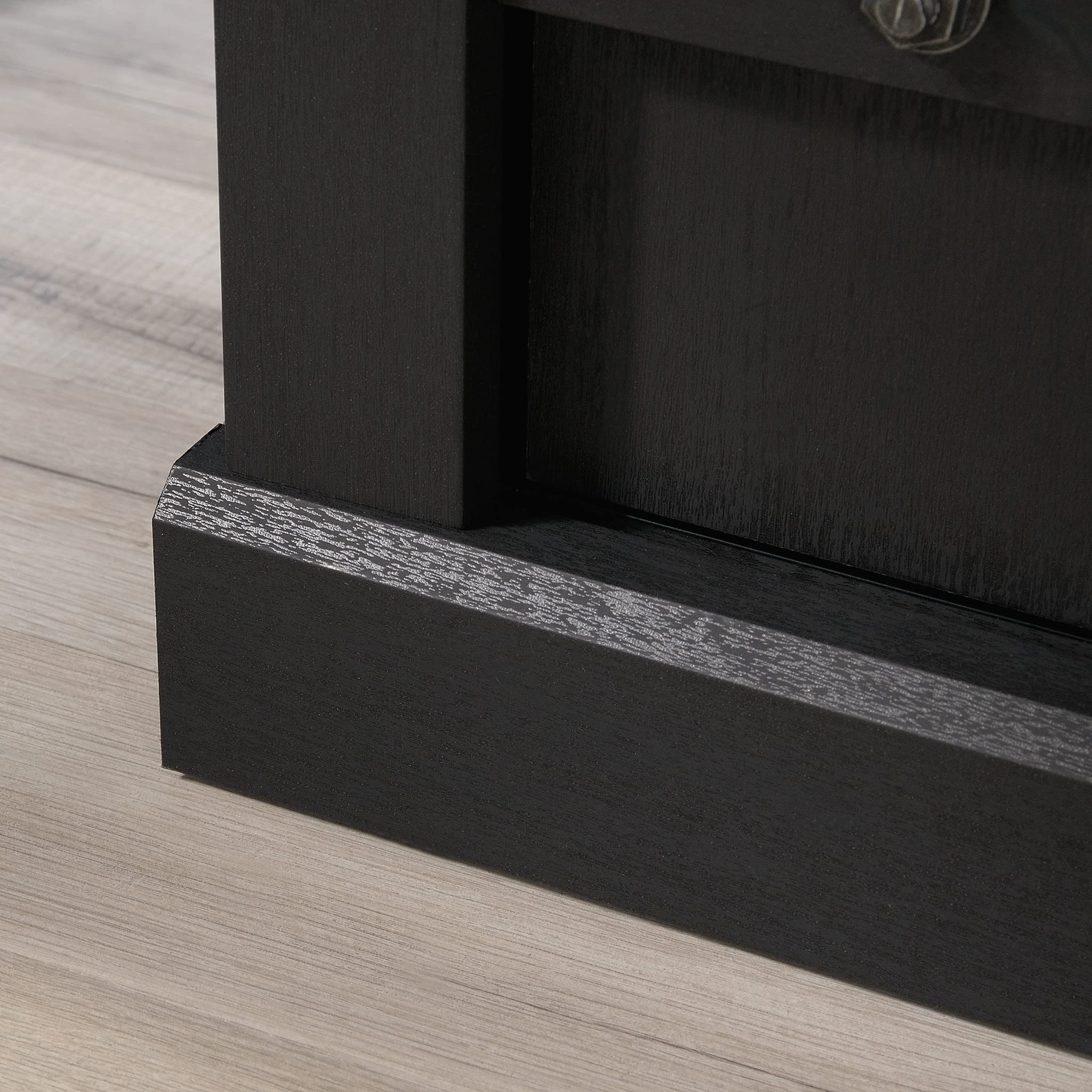 Sauder Misc Entertainment Farmhouse TV Stand, for TVs up to 70", Raven Oak Finish
