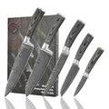 Wakoli EDIS 5-Piece Damascus Kitchen Knife Set – Professional Kitchen Knives with VG10 Core, 67-Layer Damascus Steel Blades and Ergonomic Pakkawood Handles – Premium Chef Knife Set in Gift Box