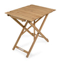Business & Pleasure Co. Tall Folding Picnic Table - Perfect Outdoor Table for Picnics and Hosting - 4 Wine Glass Holders - Umbrella Hole - Premium Teak Hardwood
