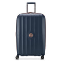 DELSEY PARIS Carrousel Hardside Expandable Luggage with Spinner Wheels, Navy, Checked-Large 28 Inch