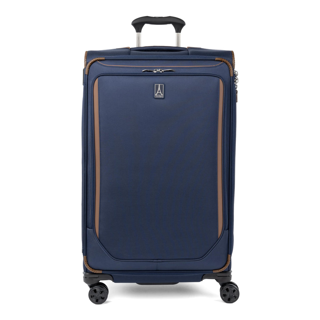 Travelpro Crew Classic Lightweight Softside Expandable Checked Luggage, 8 Wheel Spinner Suitcase, TSA Lock, Men and Women, Checked Large 29-Inch, Patriot Blue