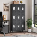 9 Doors Employee Lockers for Office, Metal Sorage Locker Combination, Lockable Employees Metal Locker With Door, Industrial Storage Lockers for Home, School, Gym