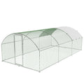 Large Metal Chicken Coop, Outdoor Chicken Runs for Yard with Cover,Large Chicken Run with Upgrade Tri-Supporting,Waterproof and UV-Resistant,Walk-in Poultry Cage for Farm Yard(9.8'l x 19.7'w x 6.6'h)